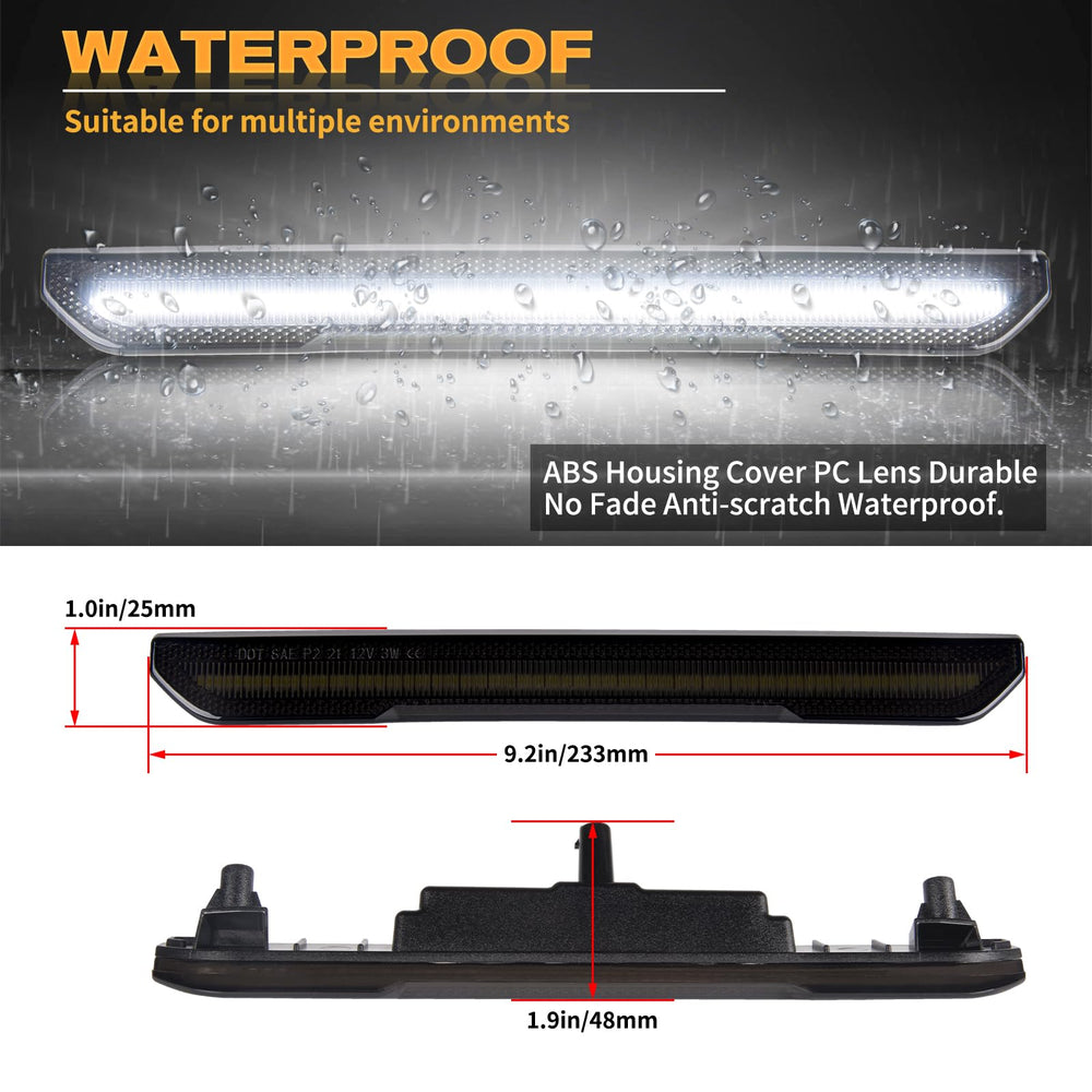 POPMOTORZ front fender marker light close-up shows design and fit
