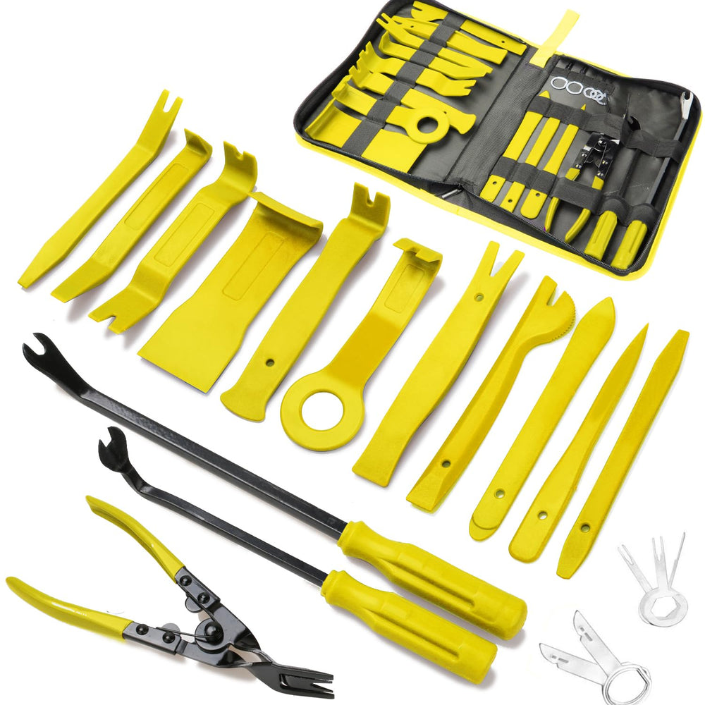 Poraxy 19Pcs Trim Removal Tools Kit for quick, non-destructive panel access