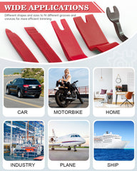 Poraxy interior/exterior trim tools fit tight spaces during installation