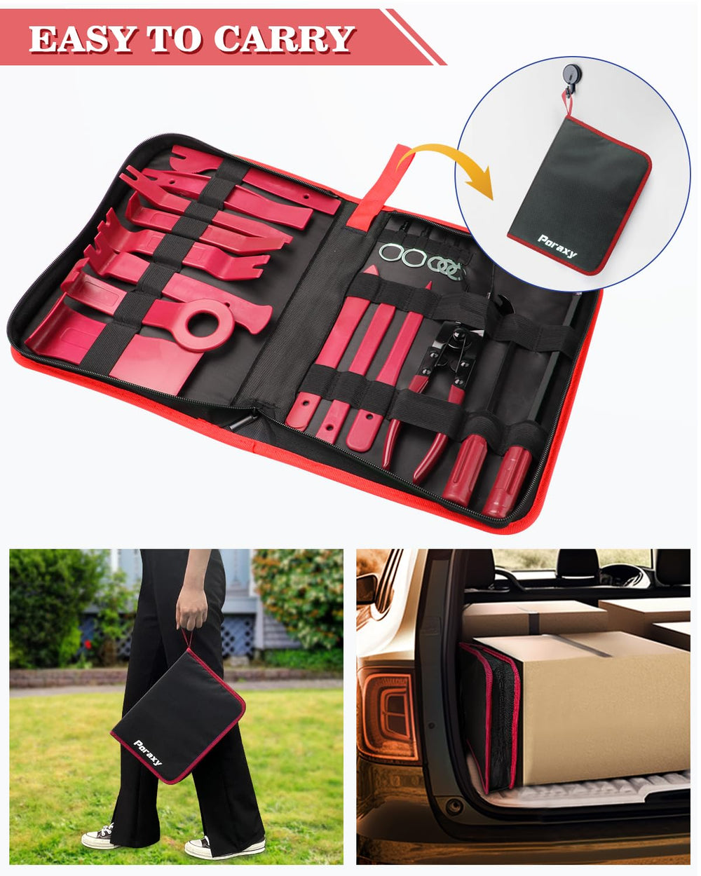 Poraxy portable storage bag keeps tools organized