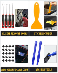 Poraxy stainless steel stereo removal tools for radio access.