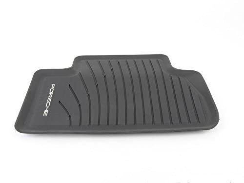 Porsche Macan waterproof mat demonstrates easy removal for cleaning.