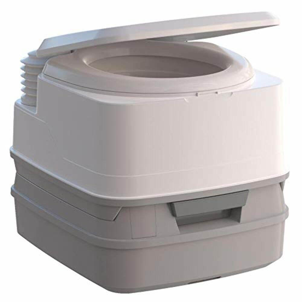 Porta Potti Thetford 135 white fresh-water tank supports multiple flushes.