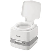 Porta Potti Thetford 135 white front view highlights compact portability for on-the-go use.
