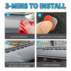 POSAID dash cover installs in minutes with no tools.