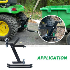 Solid iron hitch body with powder-coated finish for durability