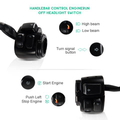 POSENG wiring harness for Harley, designed for 1-inch handlebars.