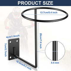 Potchen metal helmet rack with six sturdy holders for organized gear.