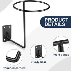 Potchen wall-mounted helmet display keeps helmets and caps within easy reach.
