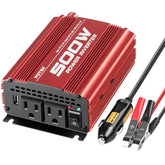 POTEK 500W inverter front view with dual outlets for on-the-road charging