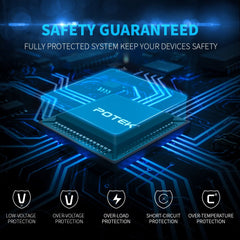 Built-in 40A*2 fuses and protection features on POTEK inverter