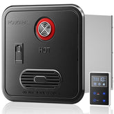 Poukaran 65,000 BTU RV heater with front water outlet for instant hot showers