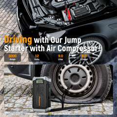 Povasee A6 jump starter top panel showing accessible controls for quick use