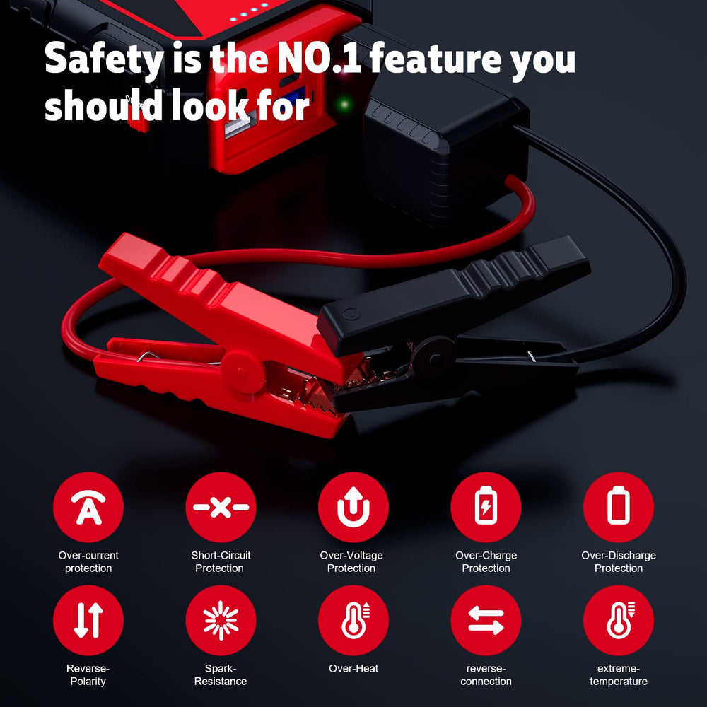 Povasee Jump Starter A30 protective case keeps unit secure during travel
