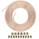 Poweka 25ft brake line coil, flexible copper-nickel tube for easy routing.