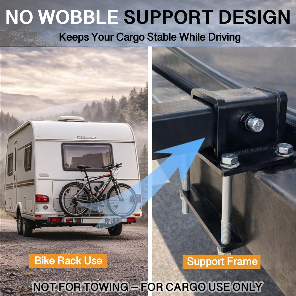 Poweka reinforced-frame no-wobble design supports stable rear cargo.