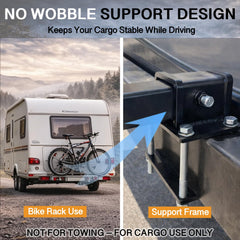 Poweka reinforced-frame no-wobble design supports stable rear cargo.