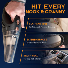 Power Practical handheld vacuum dust brush enables thorough surface dusting.