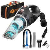 Power Practical THISWORX car vacuum front view shows compact design for quick cleaning