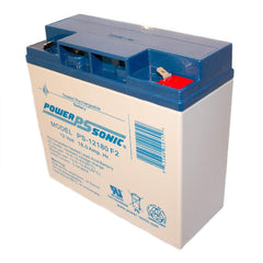 Power Sonic PS-12180 side view highlighting maintenance-free SLA design for versatile mounting.
