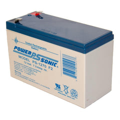 Power Sonic PS-1270 battery terminal-side view with visible terminals for secure installation.