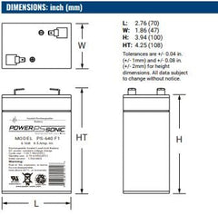 Power Sonic PS-640 ABS case closeup demonstrates durable construction for harsh environments.
