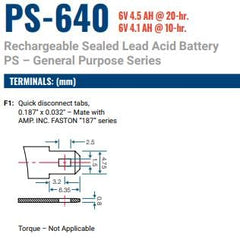 Power Sonic PS-640 side view shows rugged ABS case ideal for vibrations.
