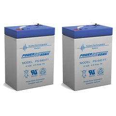 Power Sonic PS-640 front view showing compact 6V 4.5Ah SLA battery for reliable backup power