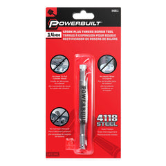 Powerbuilt back-tap in action repairing fouled threads without removing head