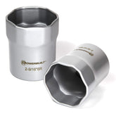 Powerbuilt 2-9/16 inch rounded wheel bearing lock nut socket offers precise fit for Dodge manual hubs.