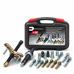 Powerbuilt harmonic balancer puller enabling quick, reliable removal for threaded-hole balancers.