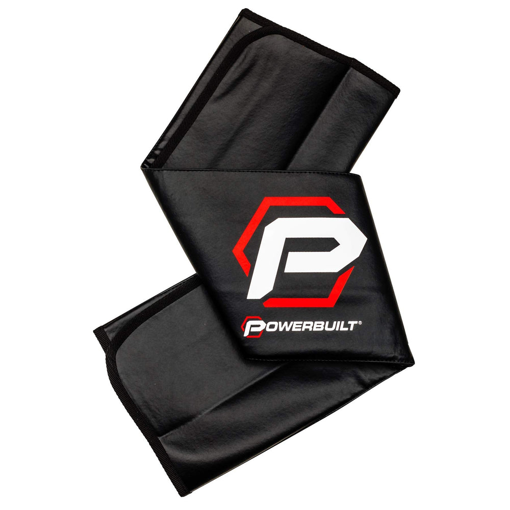Powerbuilt Plush Vinyl Hood Protector serves as a scratch-free work surface for tools while moving around.