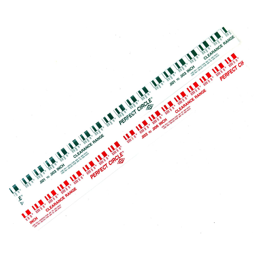 Powerbuilt Plastigauge green strip between bearing and journal for precise clearance checks.