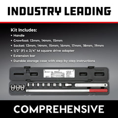Powerbuilt blow-molded case protects tools during transport.
