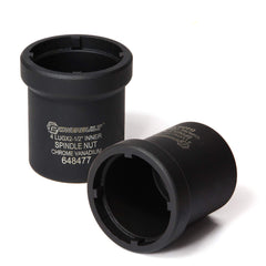 Powerbuilt spindle nut socket with 4-lug inner design for easy spindle nut removal