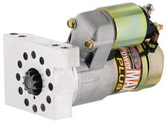 Powermaster Starter PowerMAX Plus gear reduction image shows smoother starts for Chevy V8 engines.