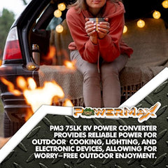 PowerMax PM3-100LK rv-installation demonstrates safe, quiet camping power