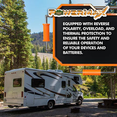 PowerMax PM4 100A wiring connectors show safe, easy system integration.