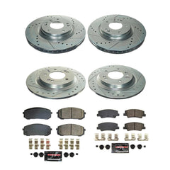 PowerStop front drilled and slotted rotors optimize cooling