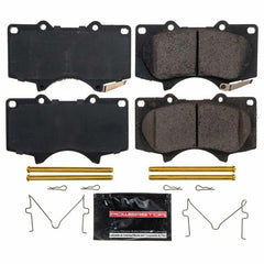 PowerStop Z23 front brake pads installed on a Toyota 4Runner showing bolt-on compatibility.