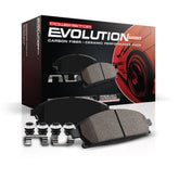 PowerStop Z23 front brake pads for Acura MDX close-up of carbon-fiber ceramic construction emphasizing low dust.