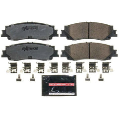 PowerStop Z36 rear brake pads on Land Cruiser for fade resistance during descents