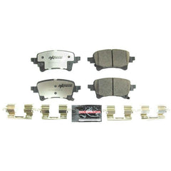 PowerStop Z36 installation hardware kit pictured for quick, bolt-on rear brake pad replacement