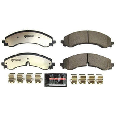 PowerStop Z36 rear brake pads for Silverado enhance towing control on descents.