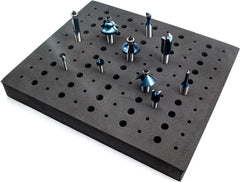 POWERTEC router bit tray storage two trays in pack demonstrates value for organized setups.