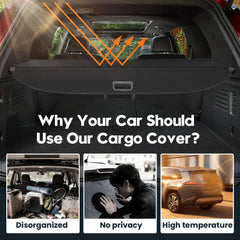 Powerty cargo cover on Buick Enclave highlighting privacy shield.