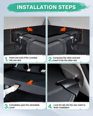 Powerty polished end caps prevent snagging during trunk cover use