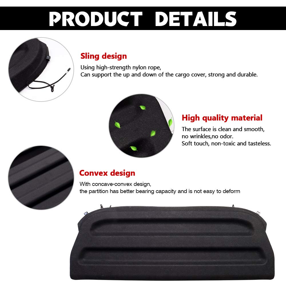 Powerty Honda Fit cargo cover UV protection blocks sun and glare.