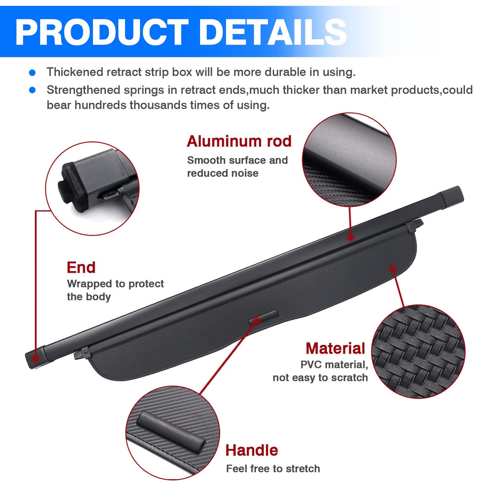 Powerty privacy shield provides UV protection and prevents prying for organized cargo.