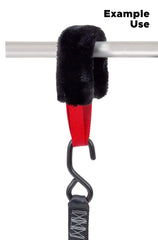 PowerTye Sheeptex material detail highlights plush texture and easy care benefits.